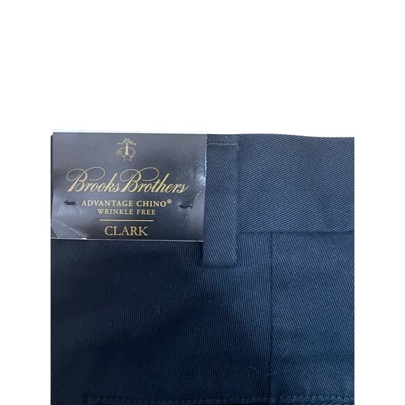 Brooks Brothers Men's 38 x 32 Navy Blue Advantage Chino Clark Cotton Pants NWT - Picture 7 of 7